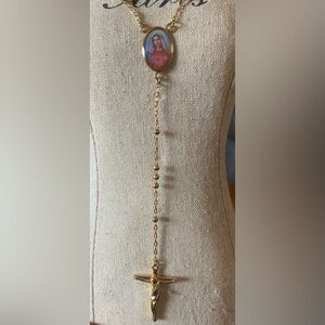 Gold Filled Rosary 24”